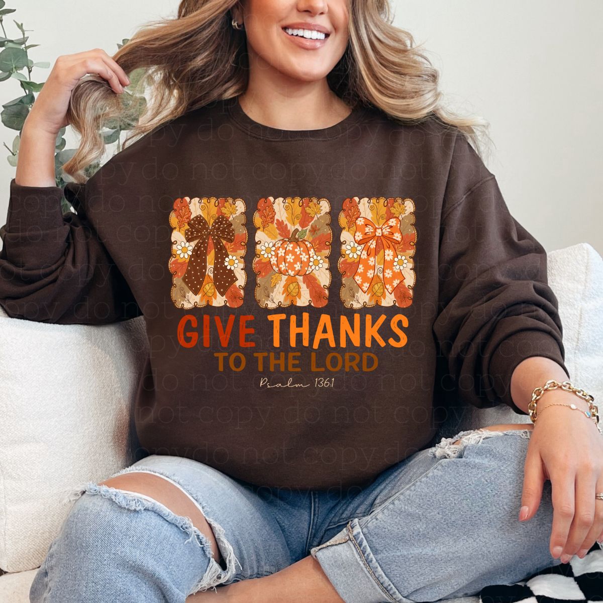 COQUETTE GIVE THANKS TO THE LORD - DTF TRANSFER