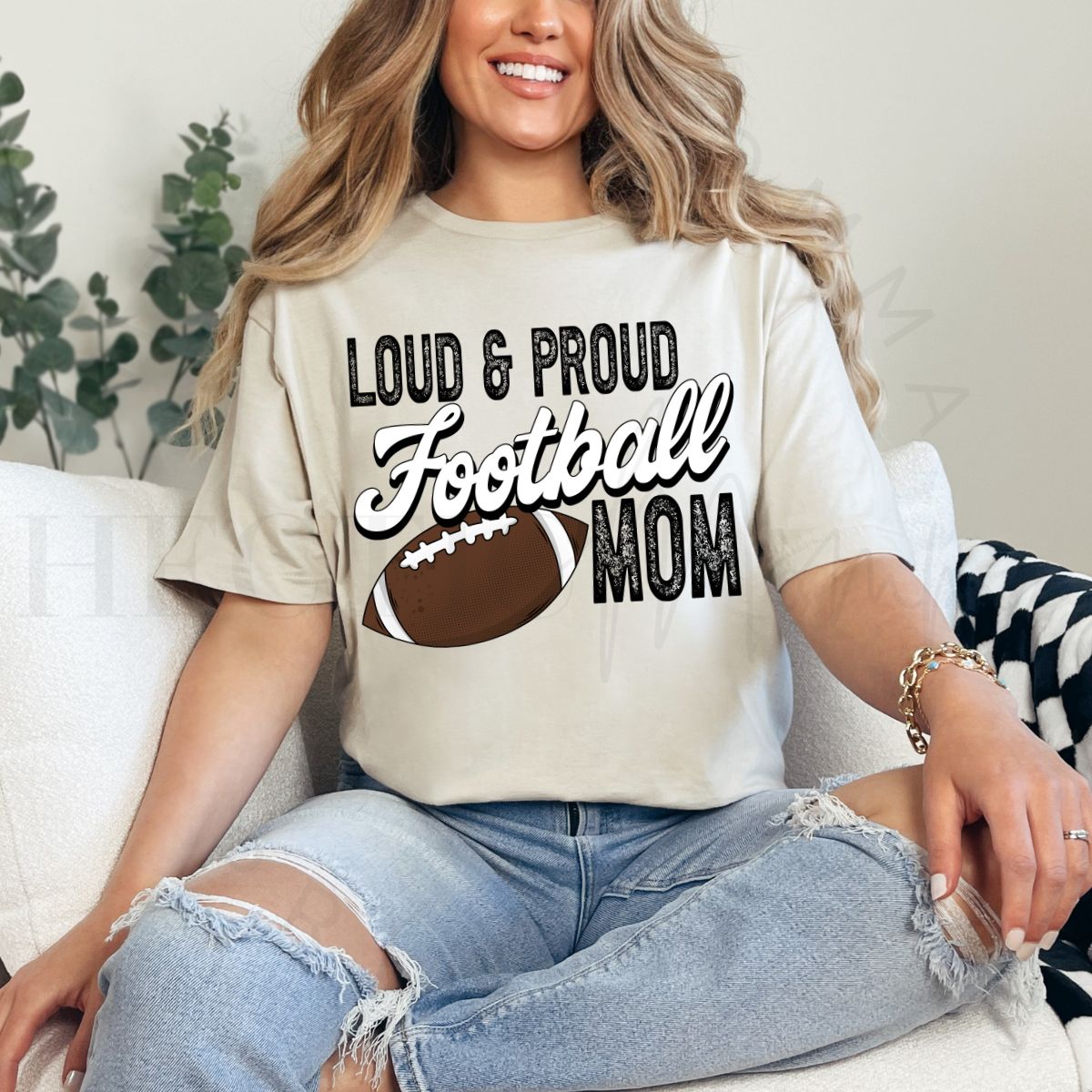 LOUD & PROUD FOOTBALL MOM - DTF TRANSFER