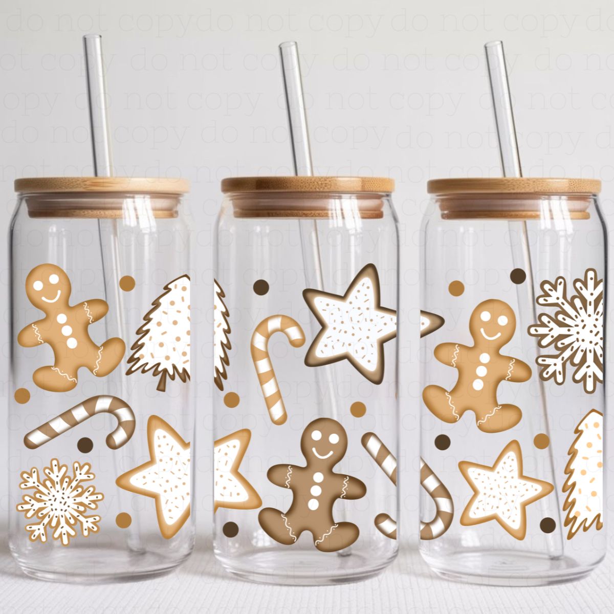 CHRISTMAS COOKIES DOODLE - UV DTF