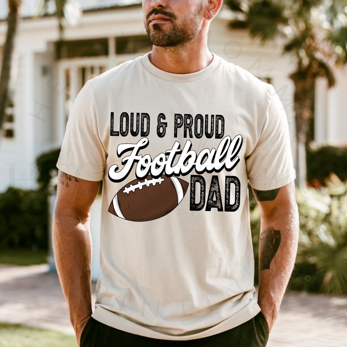LOUD & PROUD FOOTBALL DAD - DTF TRANSFER