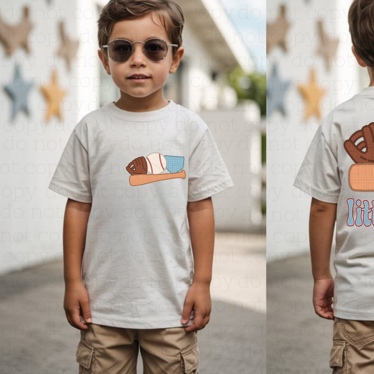 LITTLE BROTHER BASEBALL - FRONT+BACK - DTF TRANSFER - Hectic Momma Printing