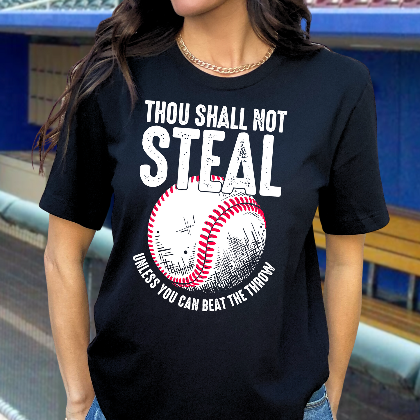 THOU SHALL NOT STEAL BASEBALL - DTF TRANSFER - Hectic Momma Printing