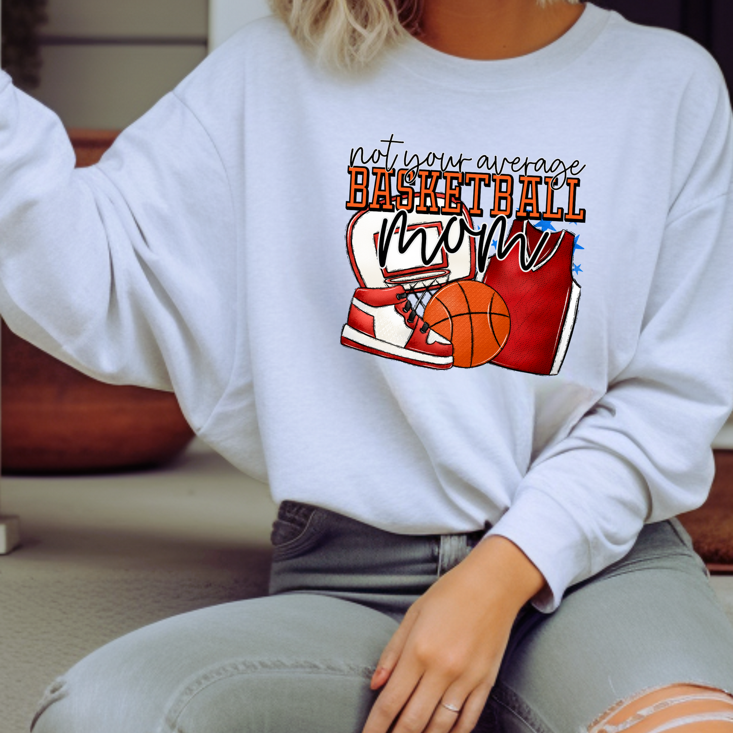 NOT YOUR AVERAGE BASKETBALL MOM DTF TRANSFER - Hectic Momma Printing