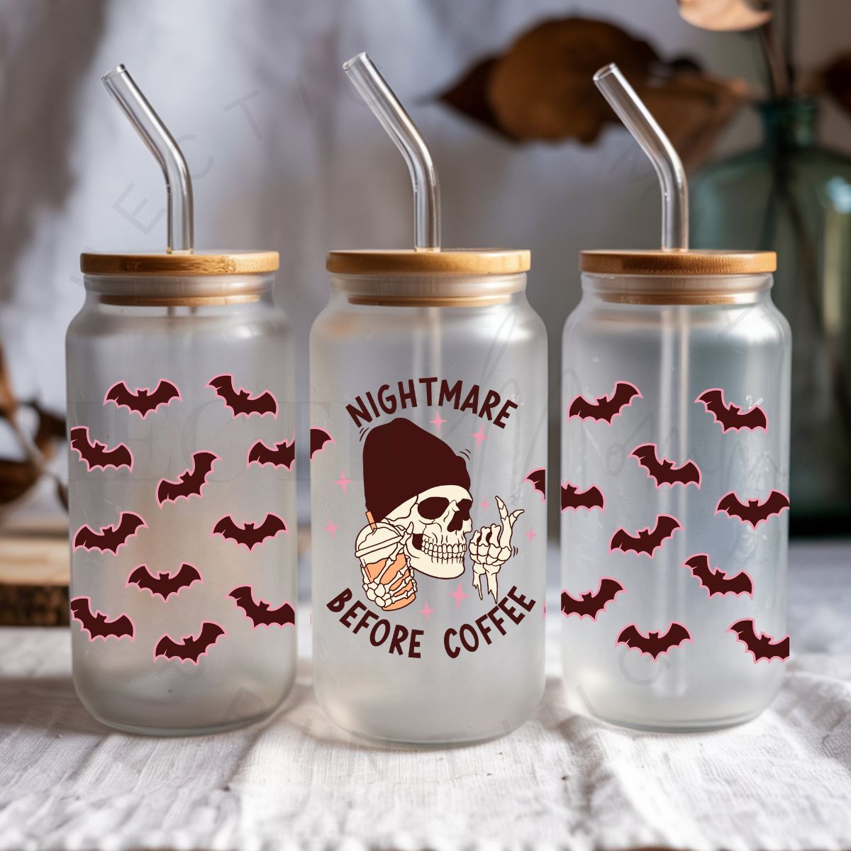 NIGHTMARE BEFORE COFFEE - UV DTF