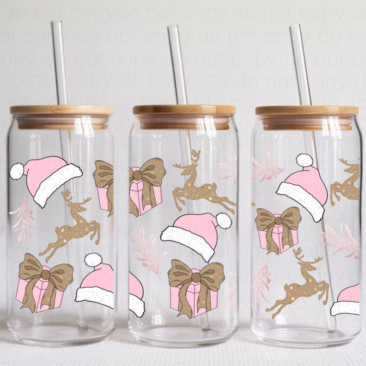 COQUETTE PINK CHRISTMAS - UV DTF