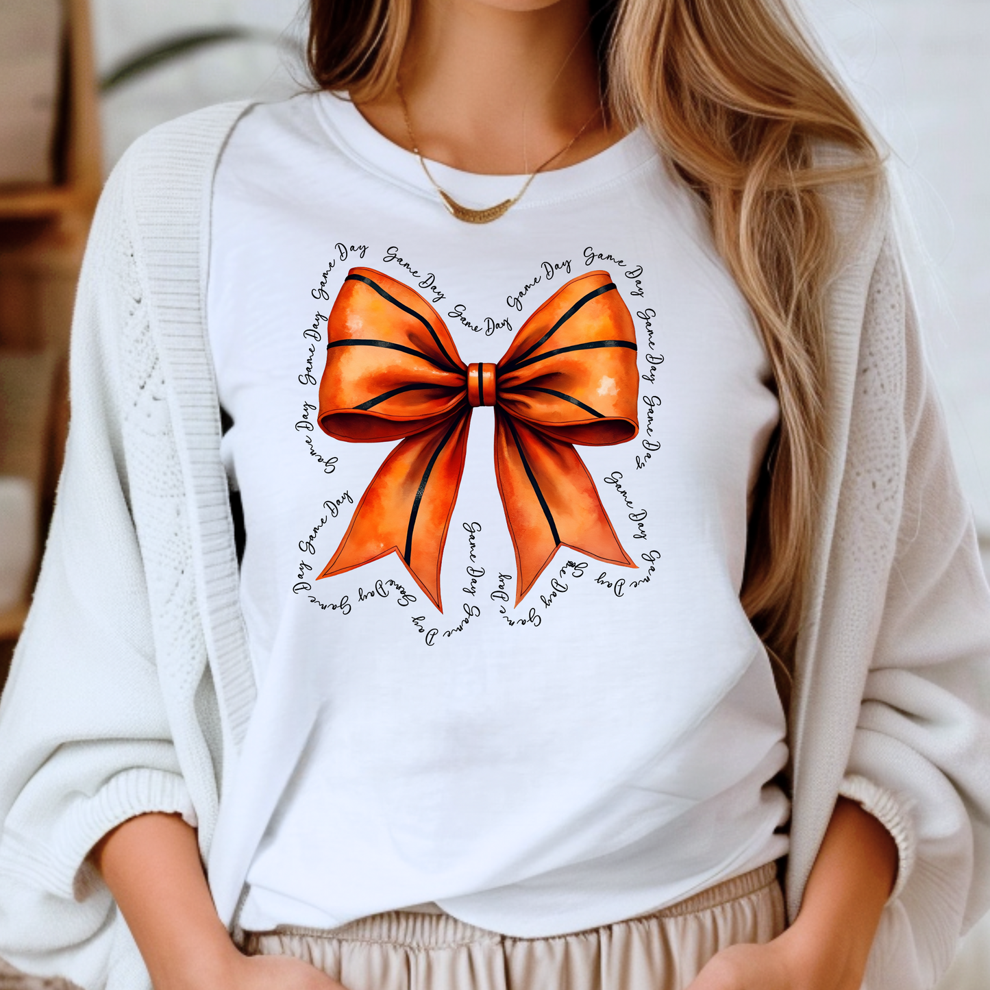 GAME DAY BOW DTF TRANSFER - Hectic Momma Printing