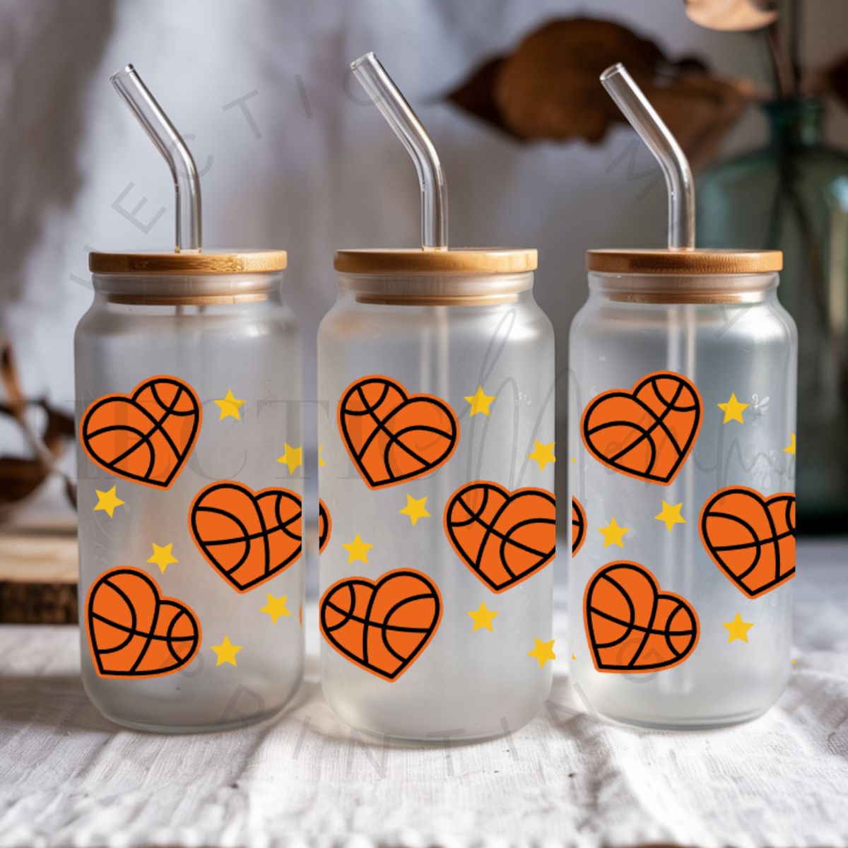 BASKETBALL HEARTS - UV DTF