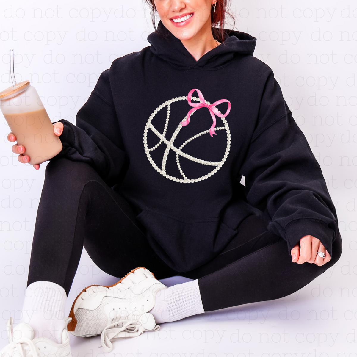 COQUETTE BASKETBALL - FAUX PEARLS - DTF TRANSFER