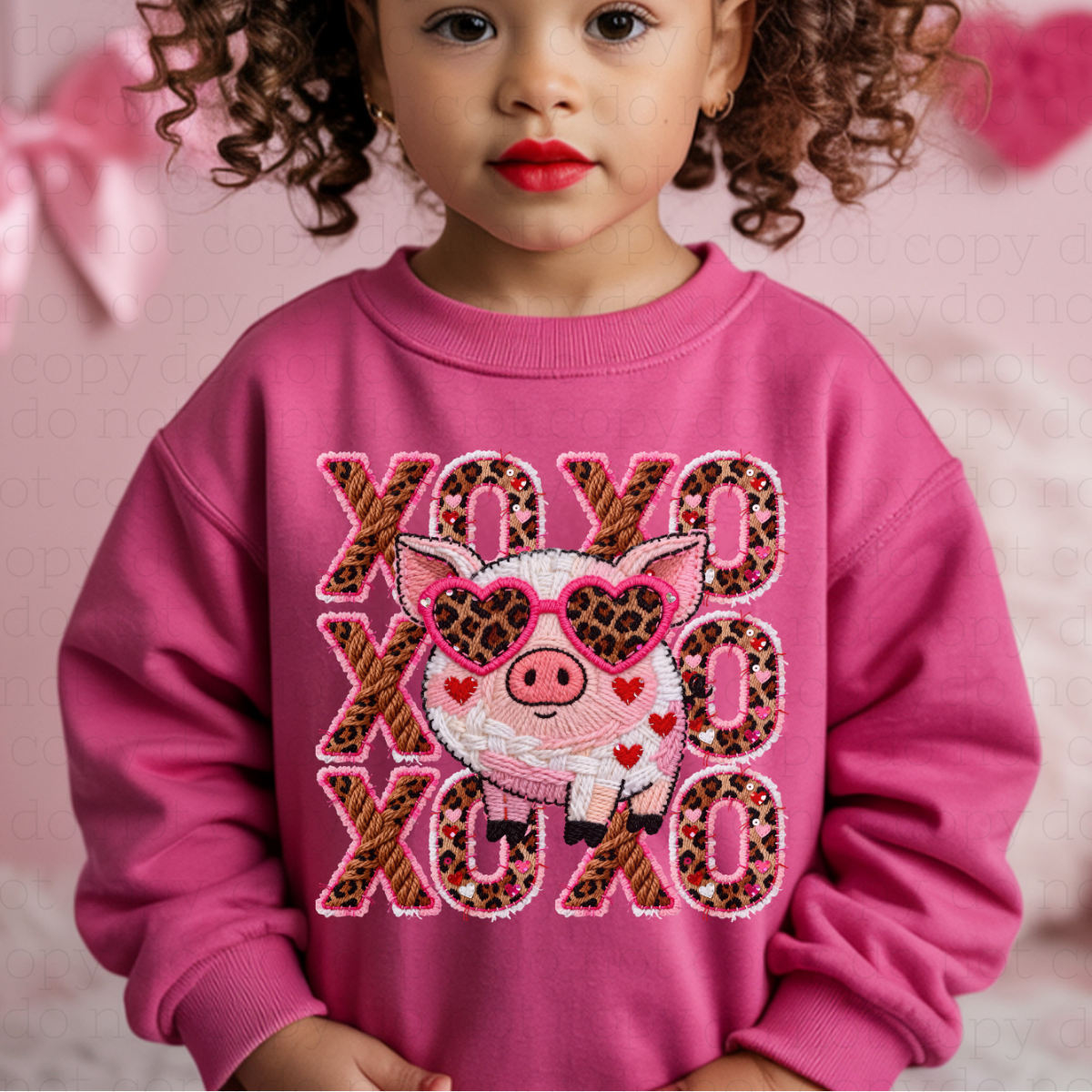 XOXO PIGGY - FAUX YARN - DTF TRANSFER