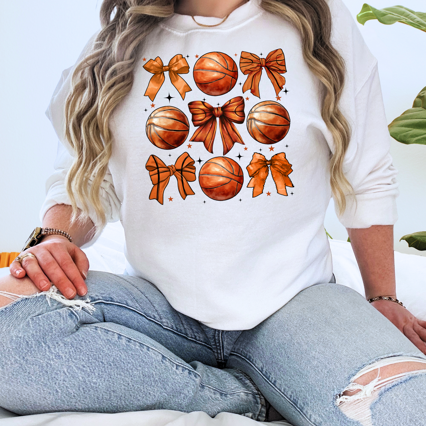 SPORTS BOW BASKETBALL DTF TRANSFER - Hectic Momma Printing