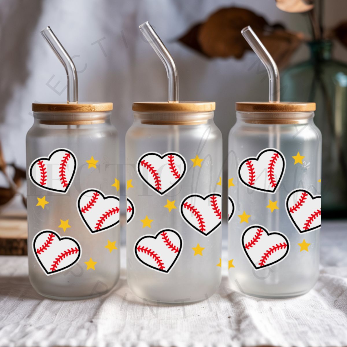 BASEBALL HEARTS - UV DTF