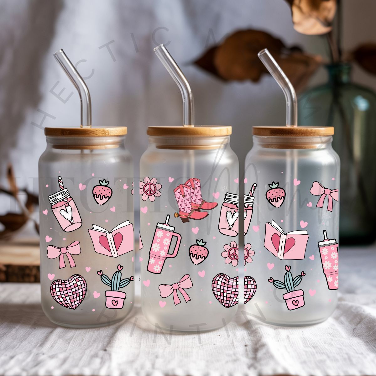 COQUETTE GIRLY WESTERN DOODLE - UV DTF