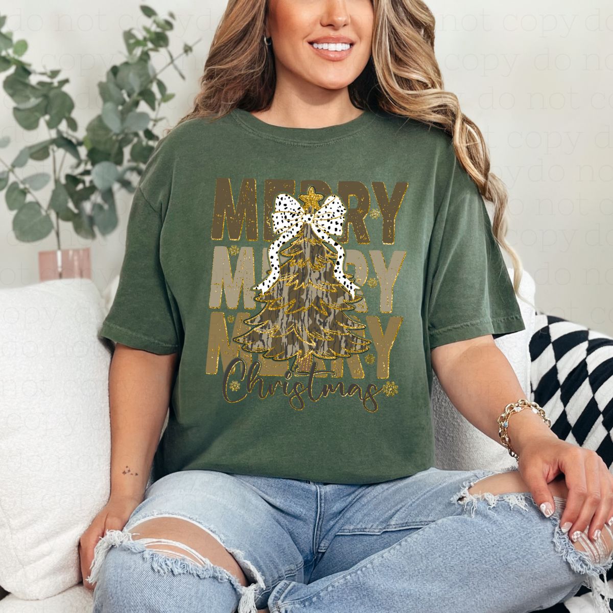 COQUETTE CAMO MERRY CHRISTMAS - DTF TRANSFER