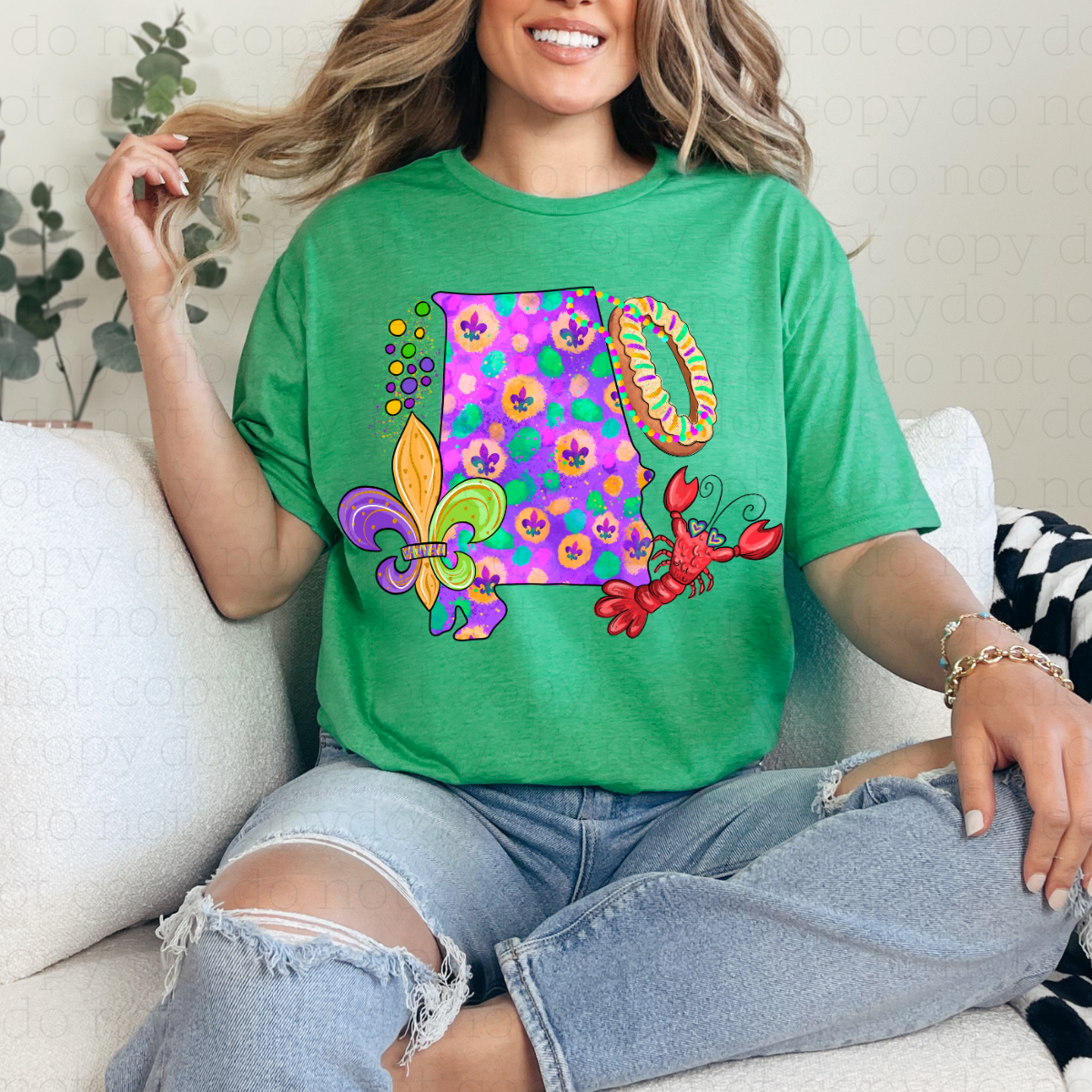 STATE OF ALABAMA MARDI GRAS - DTF TRANSFER