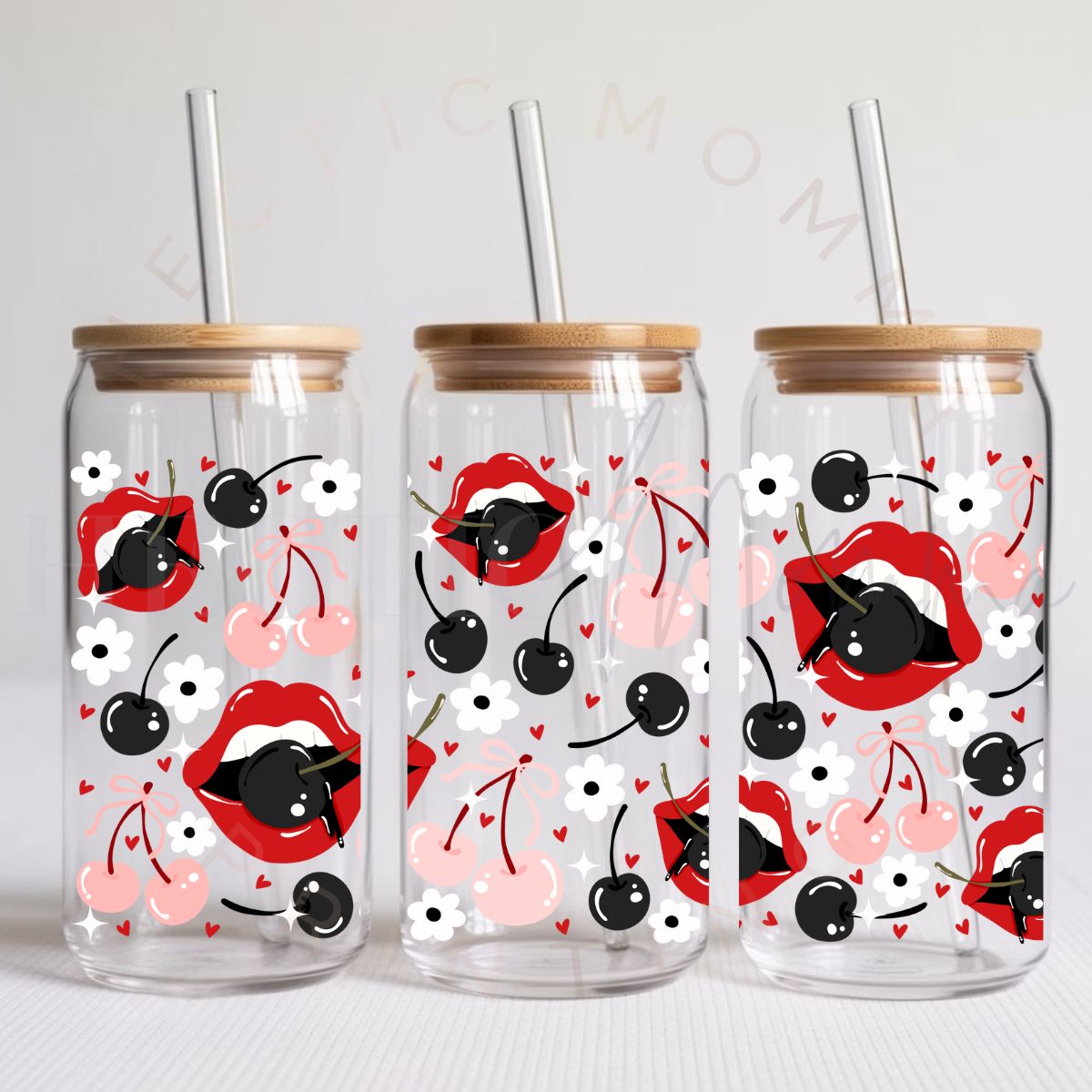 COQUETTE LIPS & CHERRIES - UV DTF