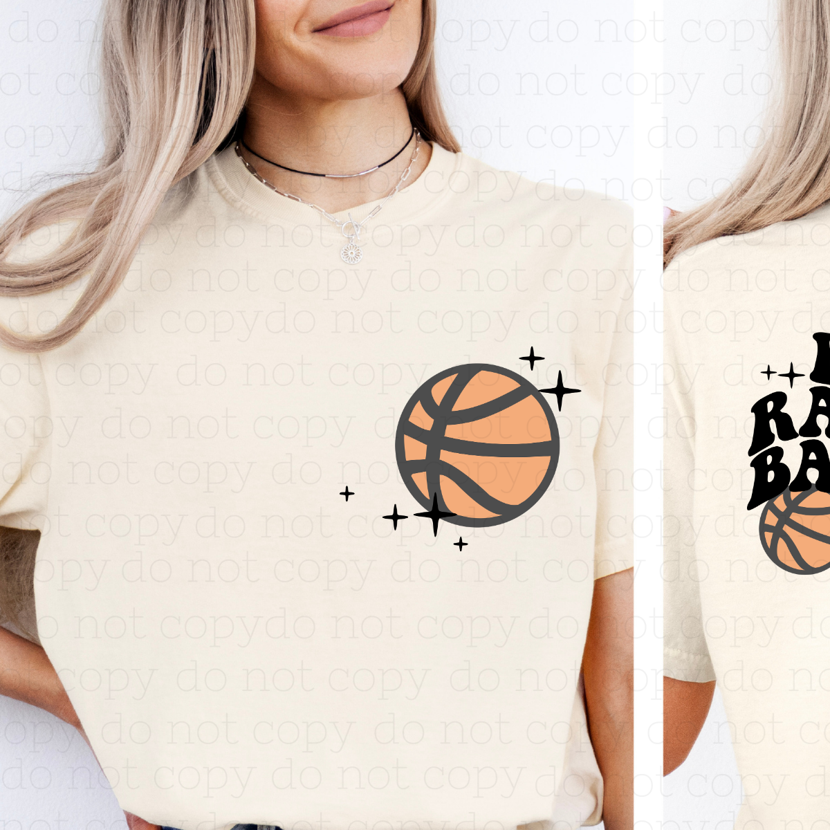 BUSY RAISING BALLERS - BASKETBALL - FRONT+BACK - DTF TRANSFER - Hectic Momma Printing