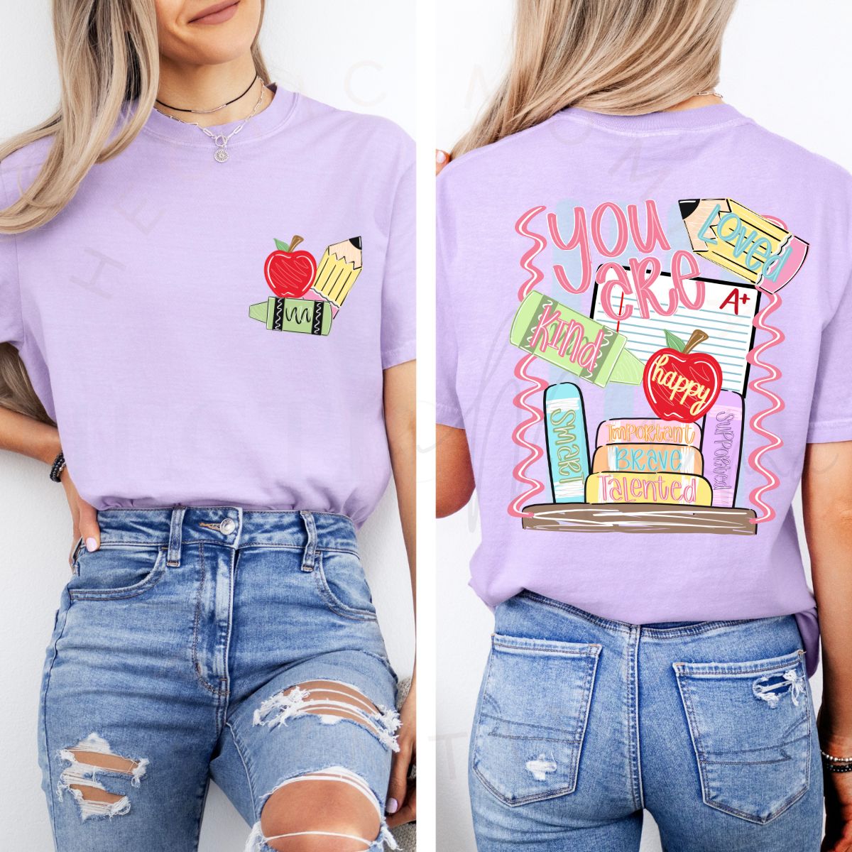 YOU ARE *SCHOOL* - FRONT & BACK - DTF TRANSFER