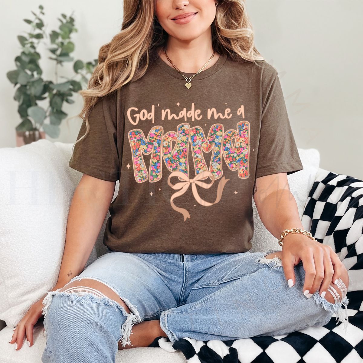 COQUETTE GOD MADE ME A MAMA - DTF TRANSFER