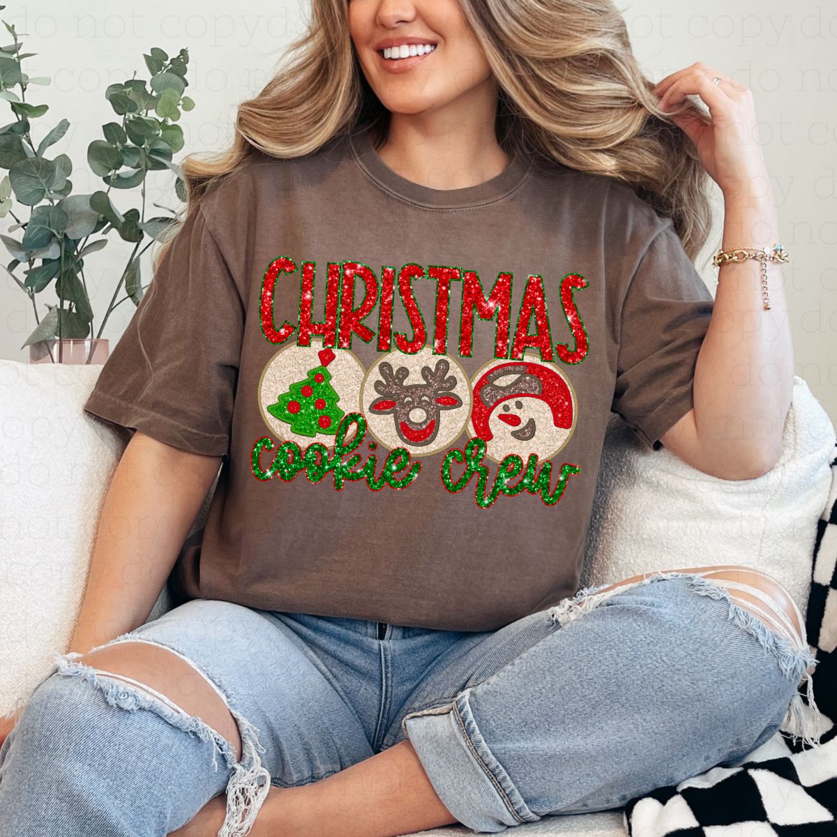 CHRISTMAS COOKIE CREW *FAUX SEQUIN* - DTF TRANSFER