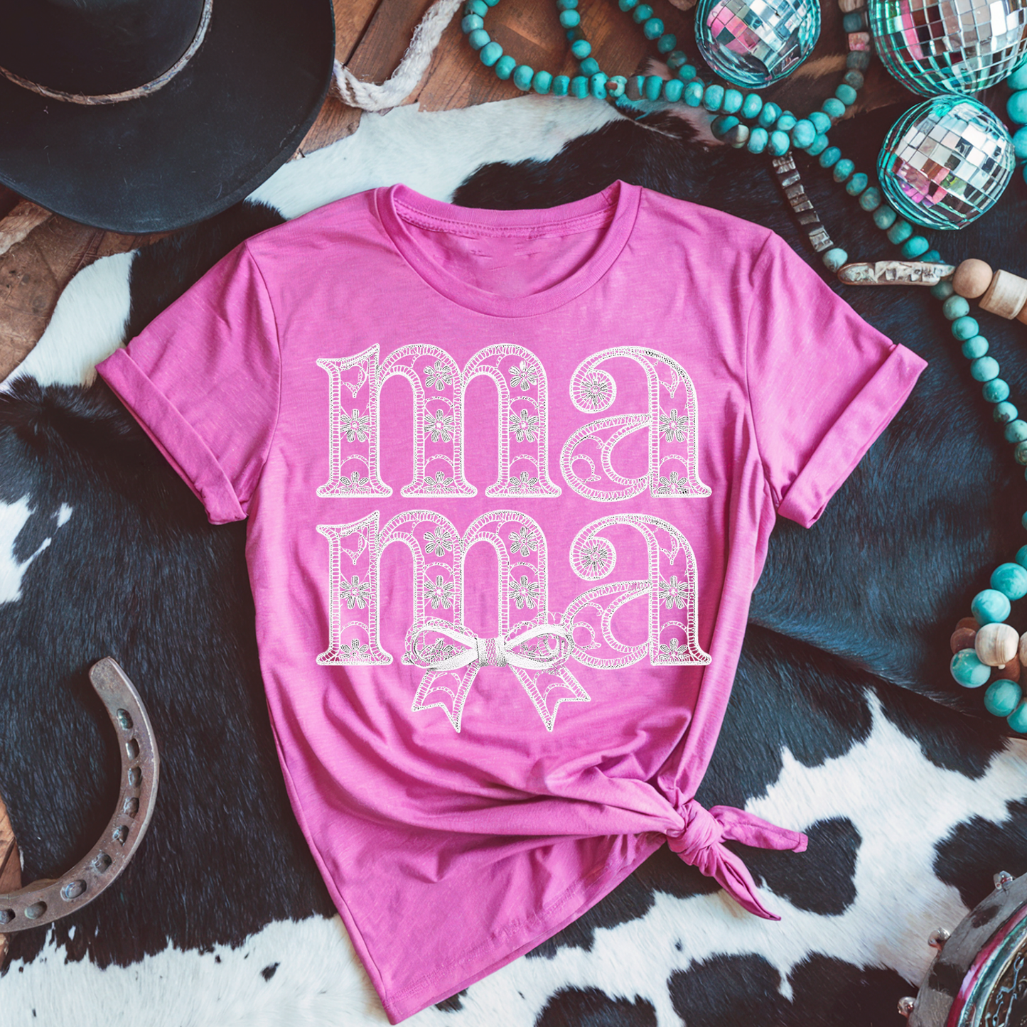 MAMA COQUETTE LACE - DTF TRANSFER - Hectic Momma Printing