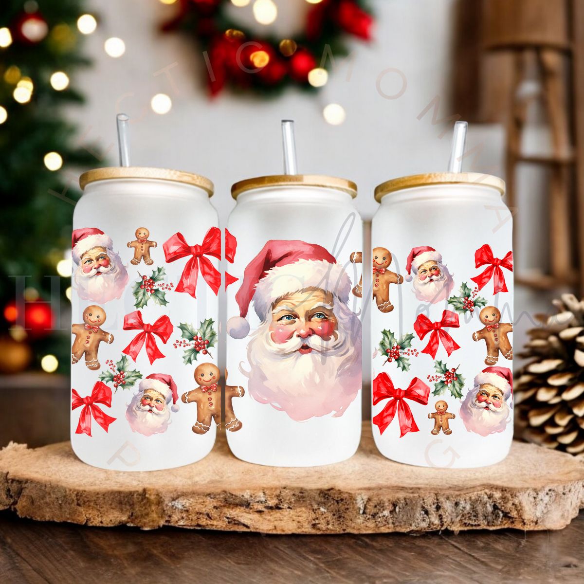 COQUETTE VINTAGE SANTA - RED - UV DTF