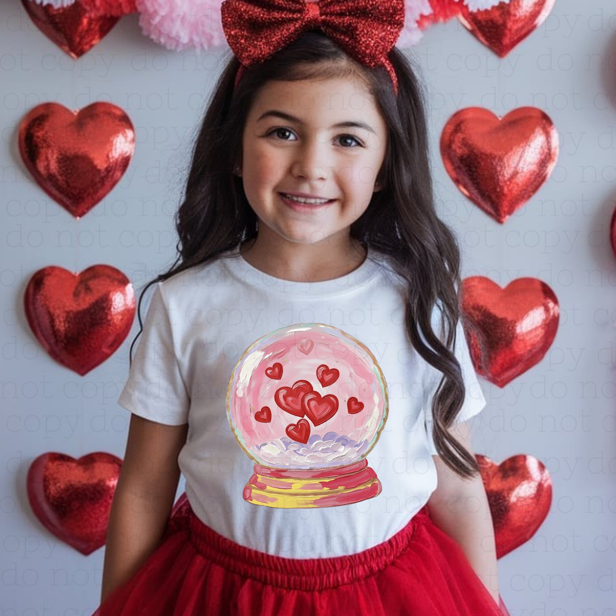 HEART SNOW GLOBE - DTF TRANSFER