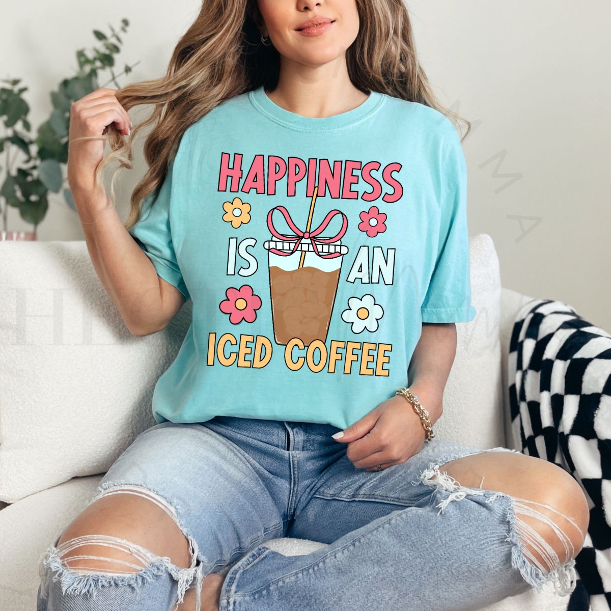 COQUETTE HAPPINESS IS AN ICED COFFEE - DTF TRANSFER