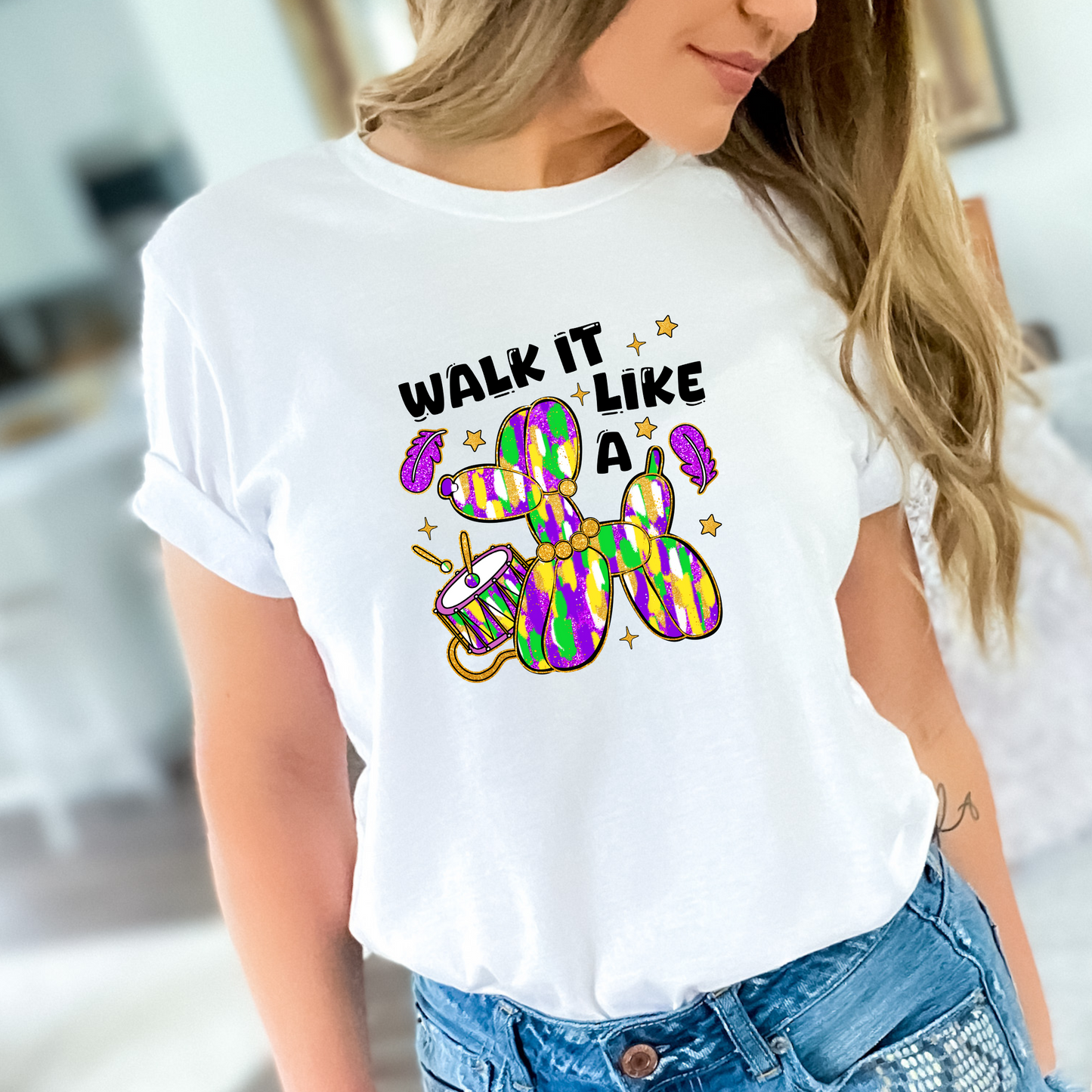 WALK IT LIKE A DOG BRUSH STROKE DTF TRANSFER - Hectic Momma Printing