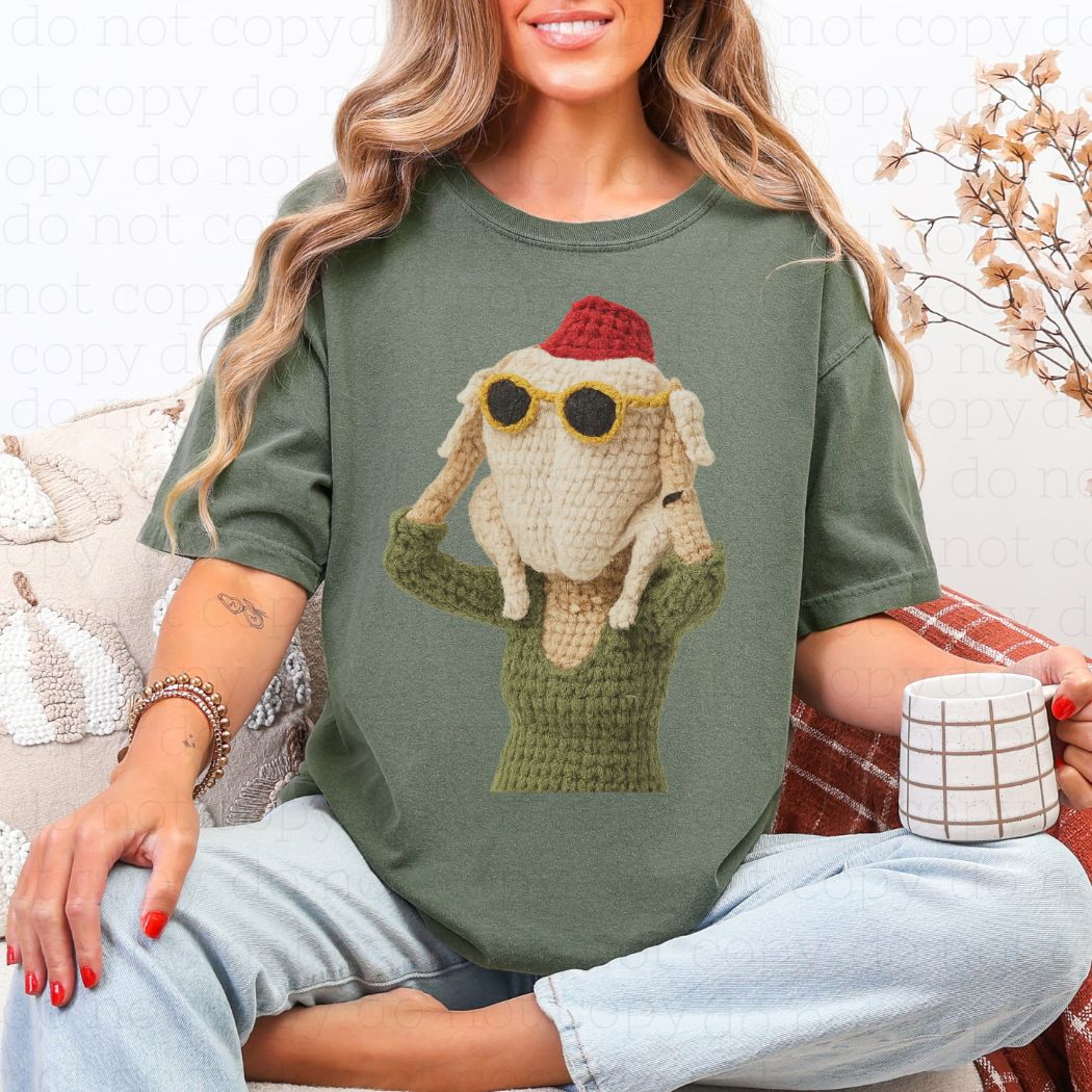 TURKEY HEAD *FAUX YARN* - DTF TRANSFER