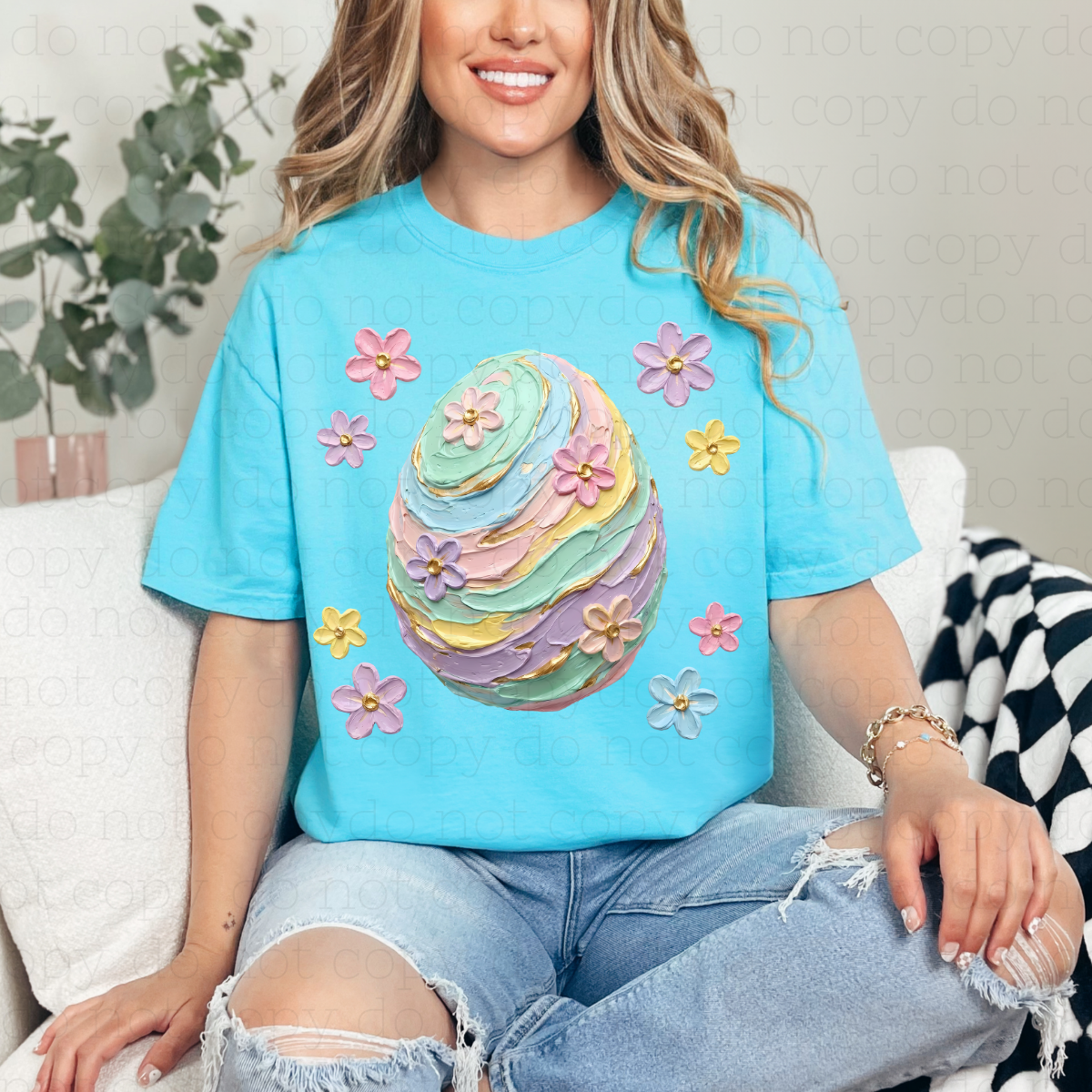 PAINTED EASTER EGG - DTF TRANSFER - Hectic Momma Printing