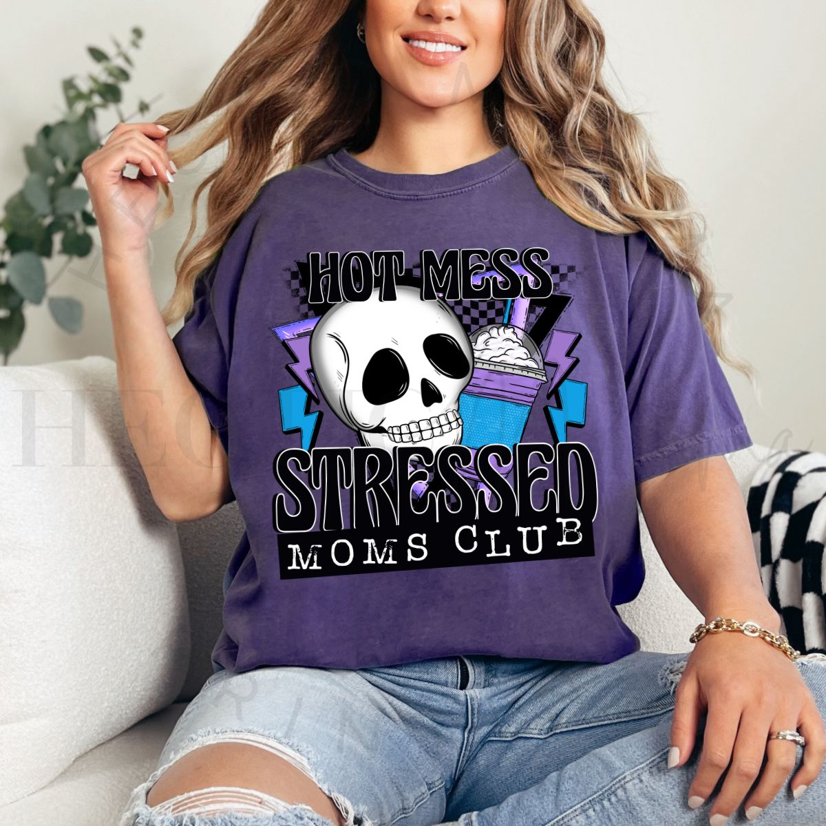 HOT MESS STRESSED MOMS CLUB - DTF TRANSFER