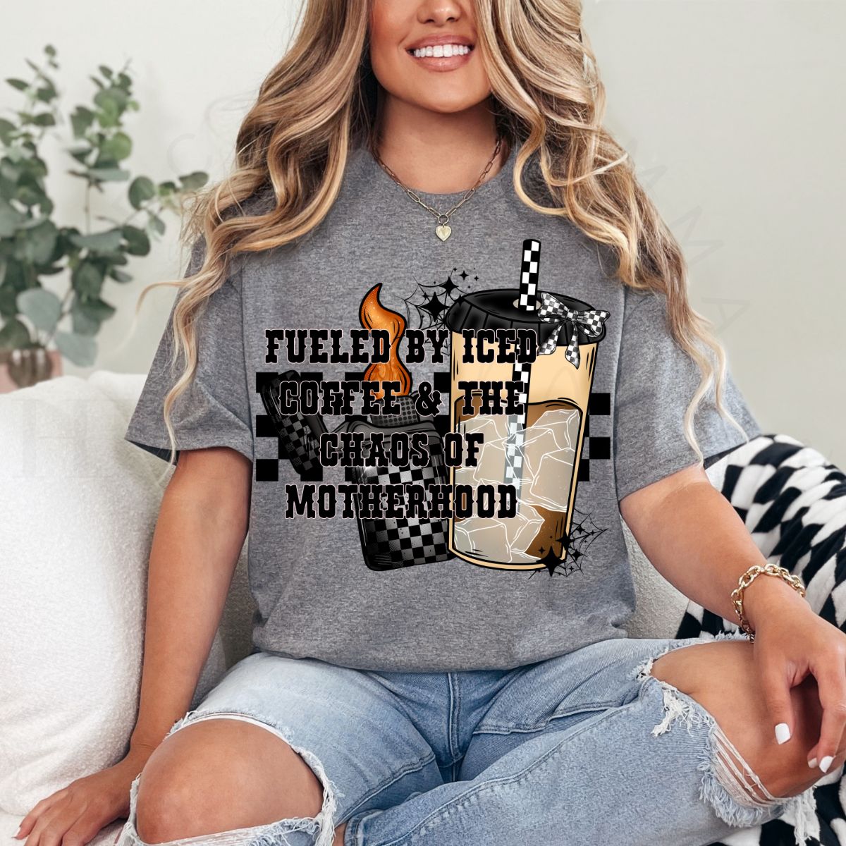 COQUETTE FUELED BY ICED COFFEE & THE CHAOS OF MOTHERHOOD - DTF TRANSFER