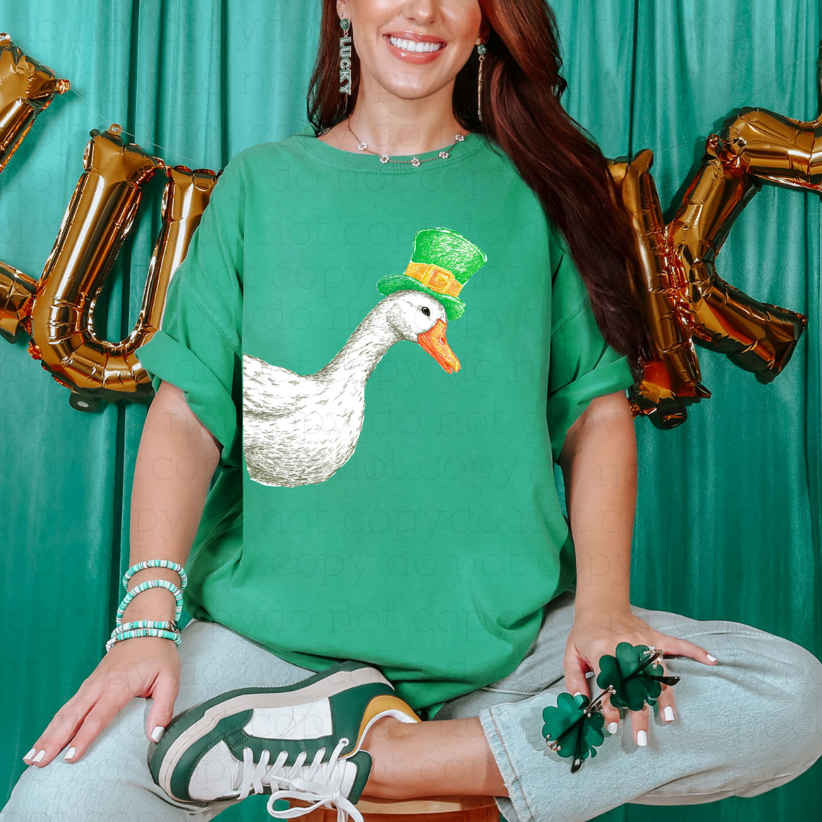 ST PATRICK'S DAY GOOSE - DTF TRANSFER - Hectic Momma Printing