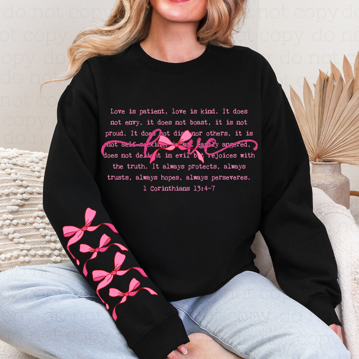 COQUETTE LOVE - FRONT+ 6" SLEEVE - DTF TRANSFER