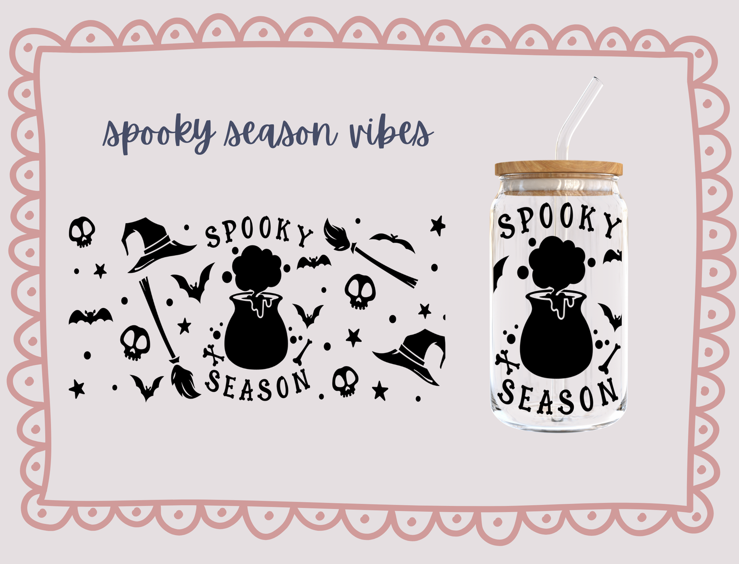 Spooky Season Vibes - UV DTF - Hectic Momma Printing