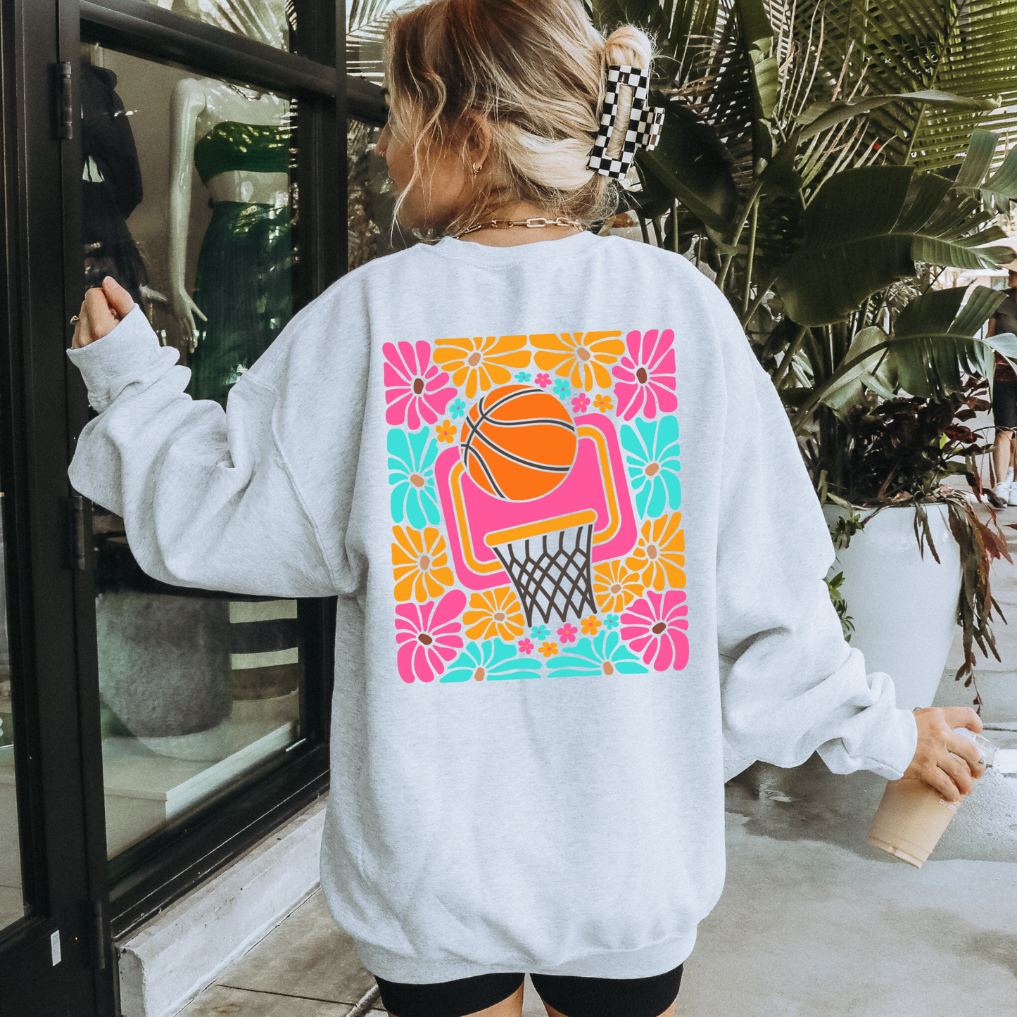 BASKETBALL FLORAL BOHO DTF TRANSFER - Hectic Momma Printing