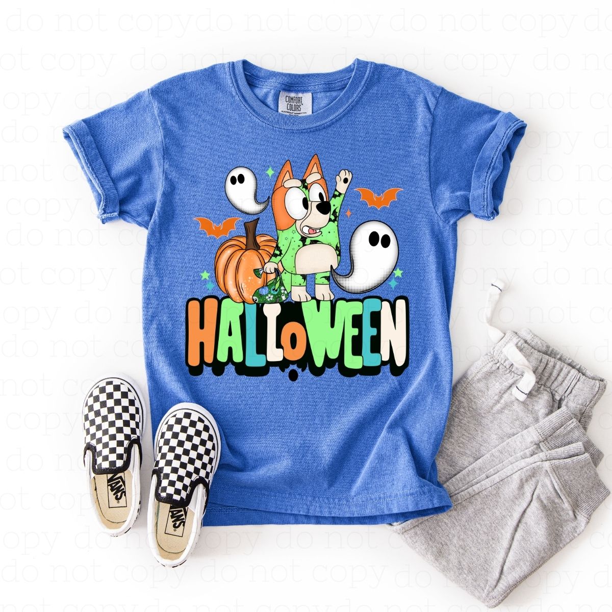 BLUE DOG HALLOWEEN - DTF TRANSFER