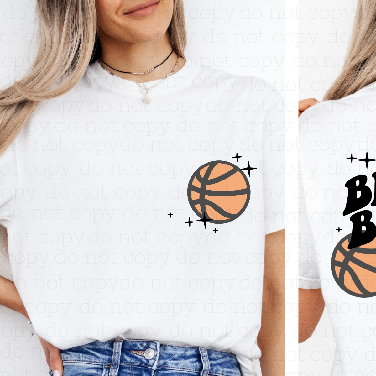 BUSY BEING A BALLER - BASKETBALL - FRONT+BACK - DTF TRANSFER - Hectic Momma Printing