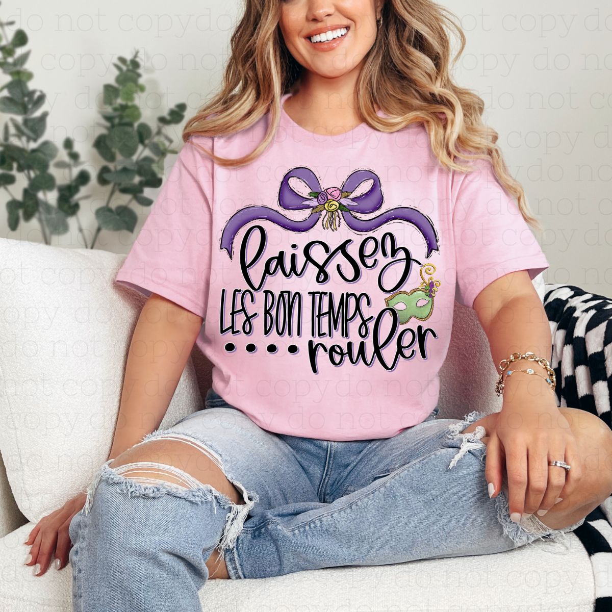 COQUETTE LAISSEZ LES BON TEMPS ROULER (LET THE GOOD TIMES ROLL) - DTF TRANSFER