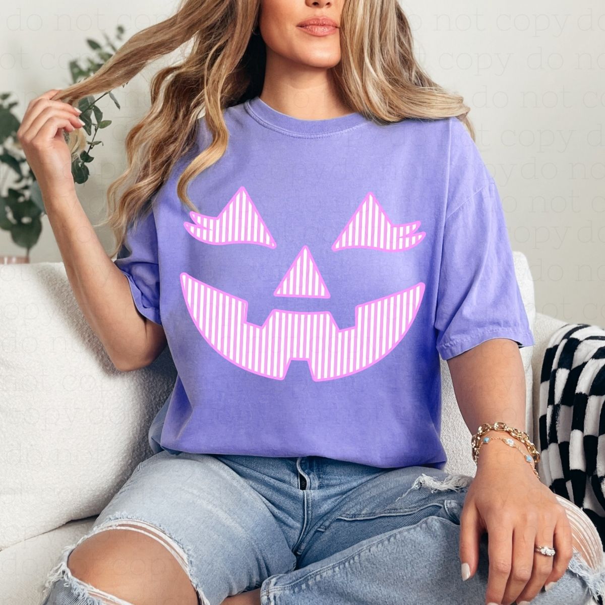 PINK JACK O LANTERN - DTF TRANSFER