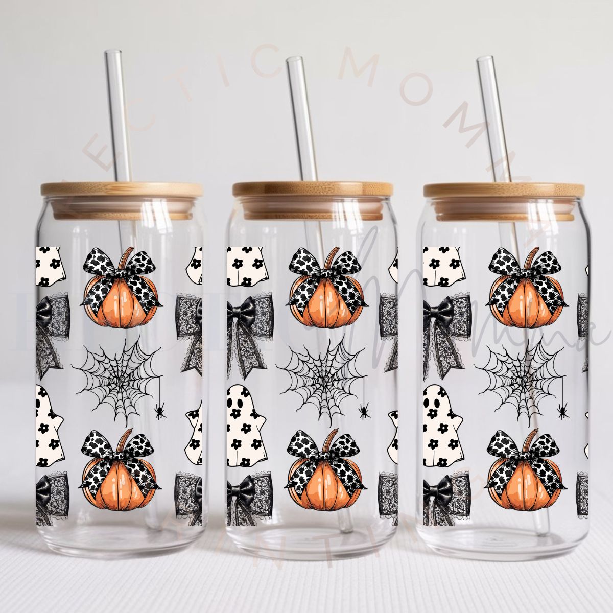 COQUETTE PUMPKINS,GHOST & COBWEBS - UV DTF