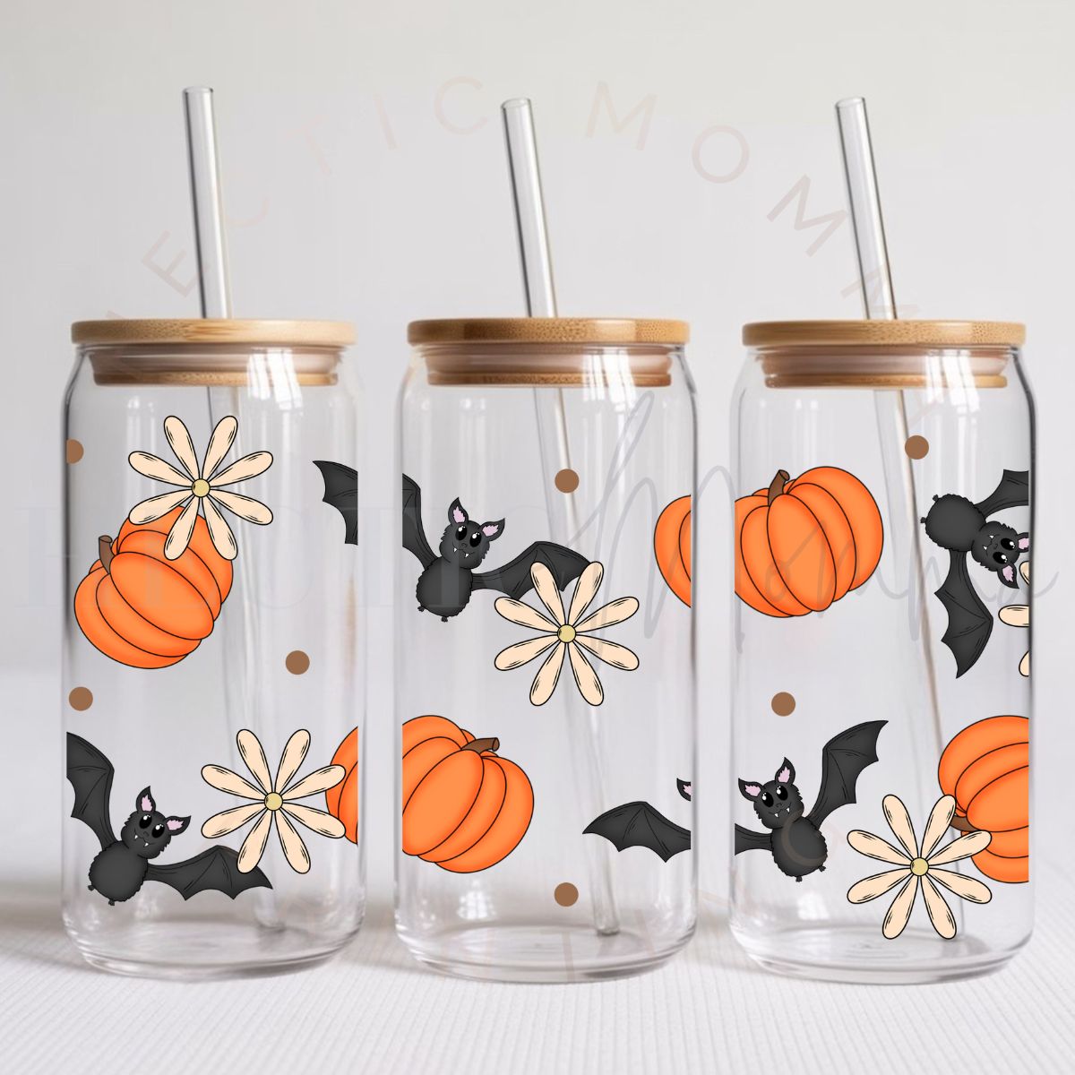 BATS & PUMPKINS - UV DTF