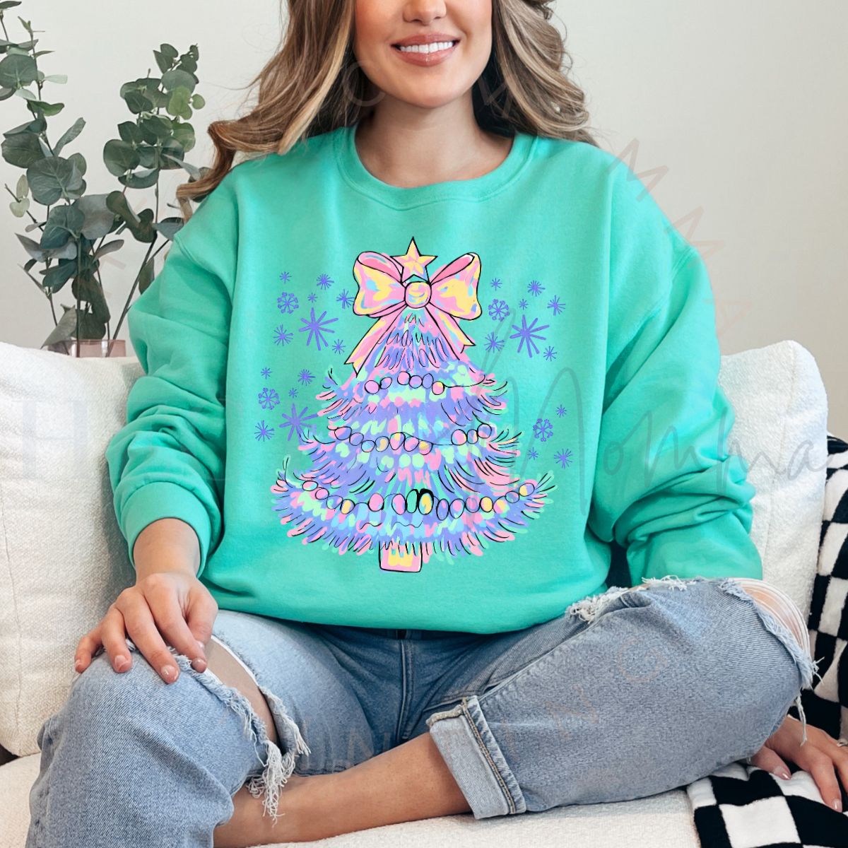 COQUETTE IRIDESCENT CHRISTMAS TREE - DTF TRANSFER