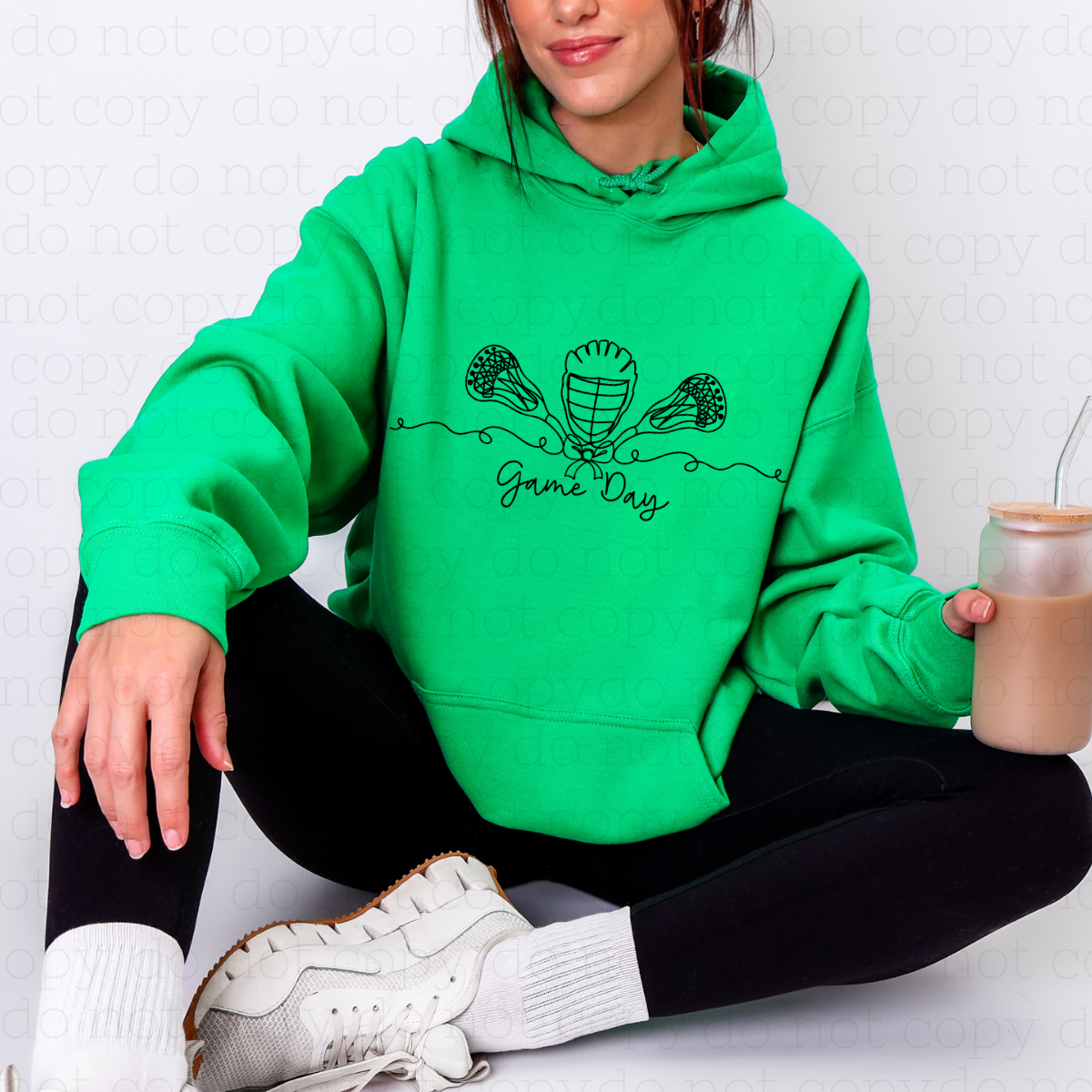 COQUETTE GAME DAY - LACROSSE - BLACK TEXT - DTF TRANSFER