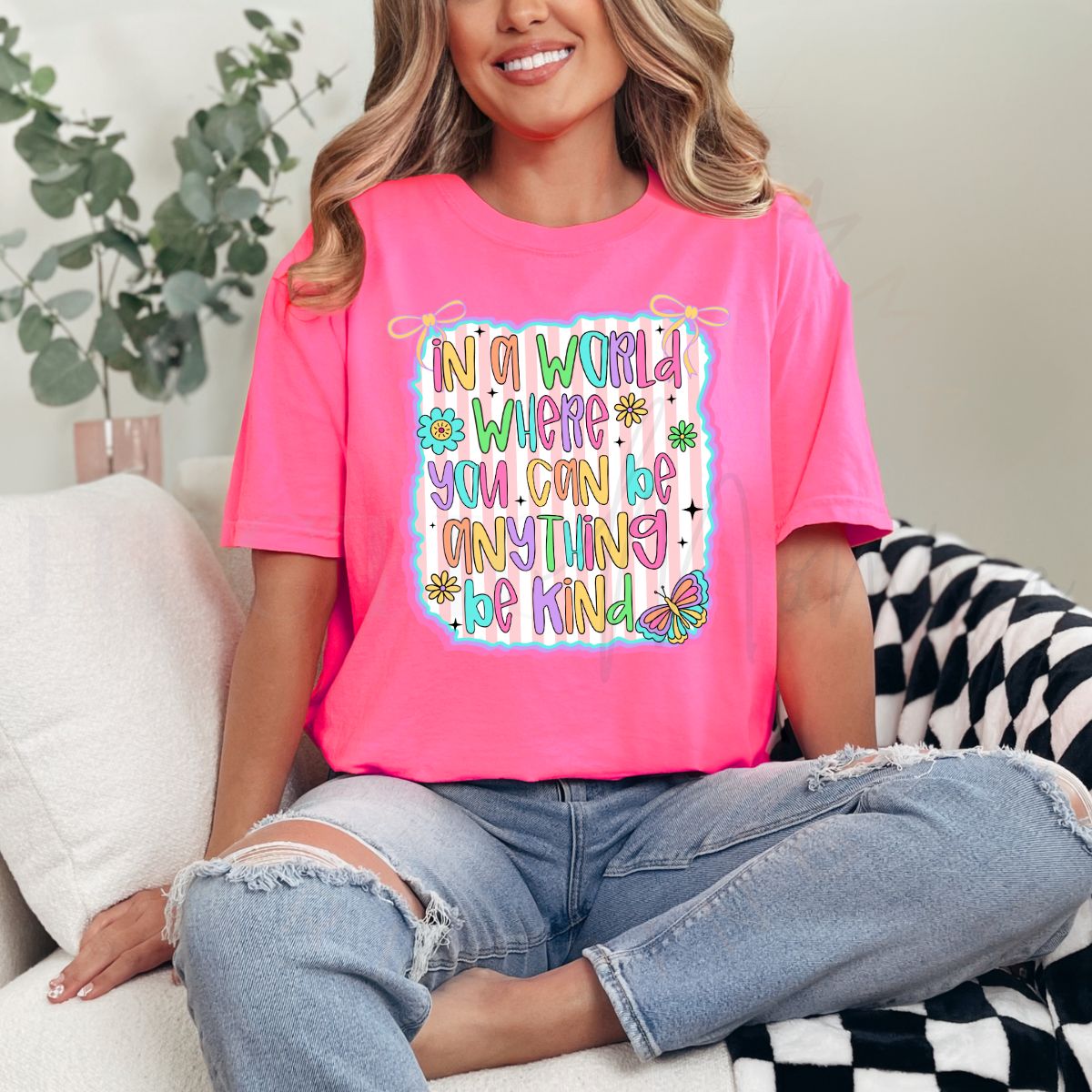 COQUETTE IN A WORLD WHERE YOU CAN BE ANYTHING BE KIND - DTF TRANSFER