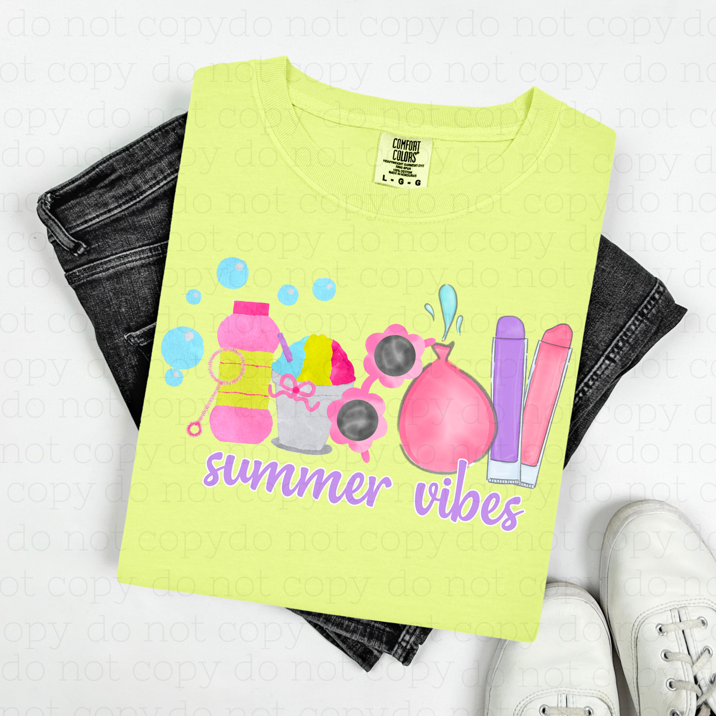 SUMMER VIBES - GIRL - DTF TRANSFER