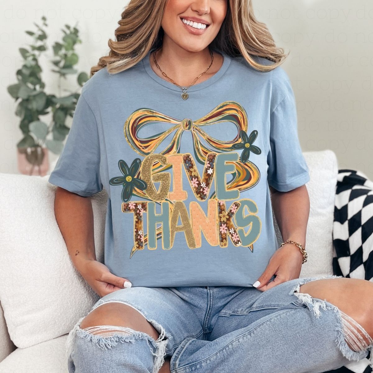 COQUETTE GIVE THANKS - DTF TRANSFER