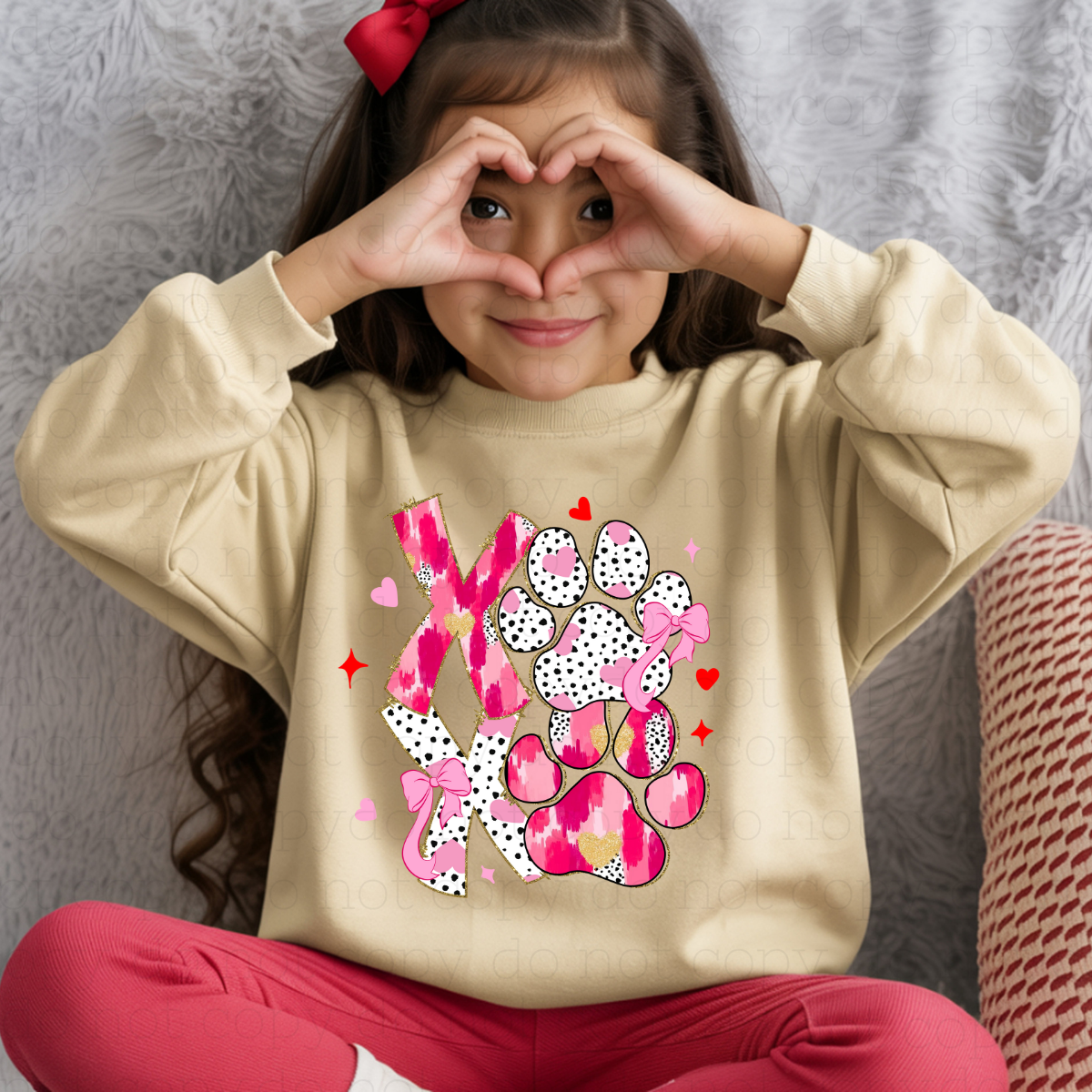 COQUETTE XOXO - PAW PRINTS - DTF TRANSFER