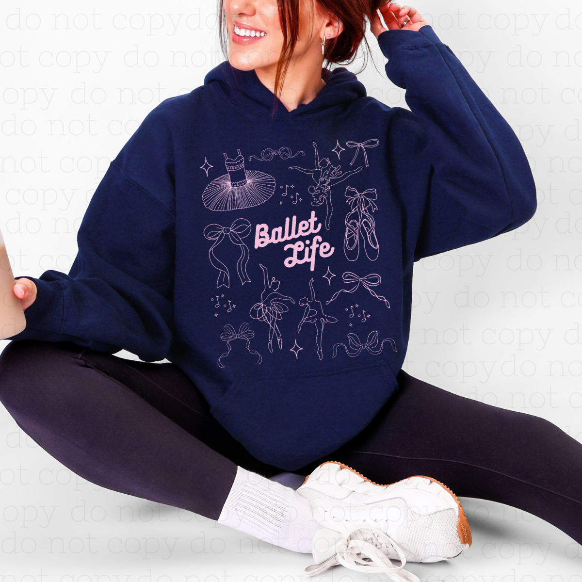 COQUETTE BALLET LIFE - PINK TEXT - DTF TRANSFER - Hectic Momma Printing