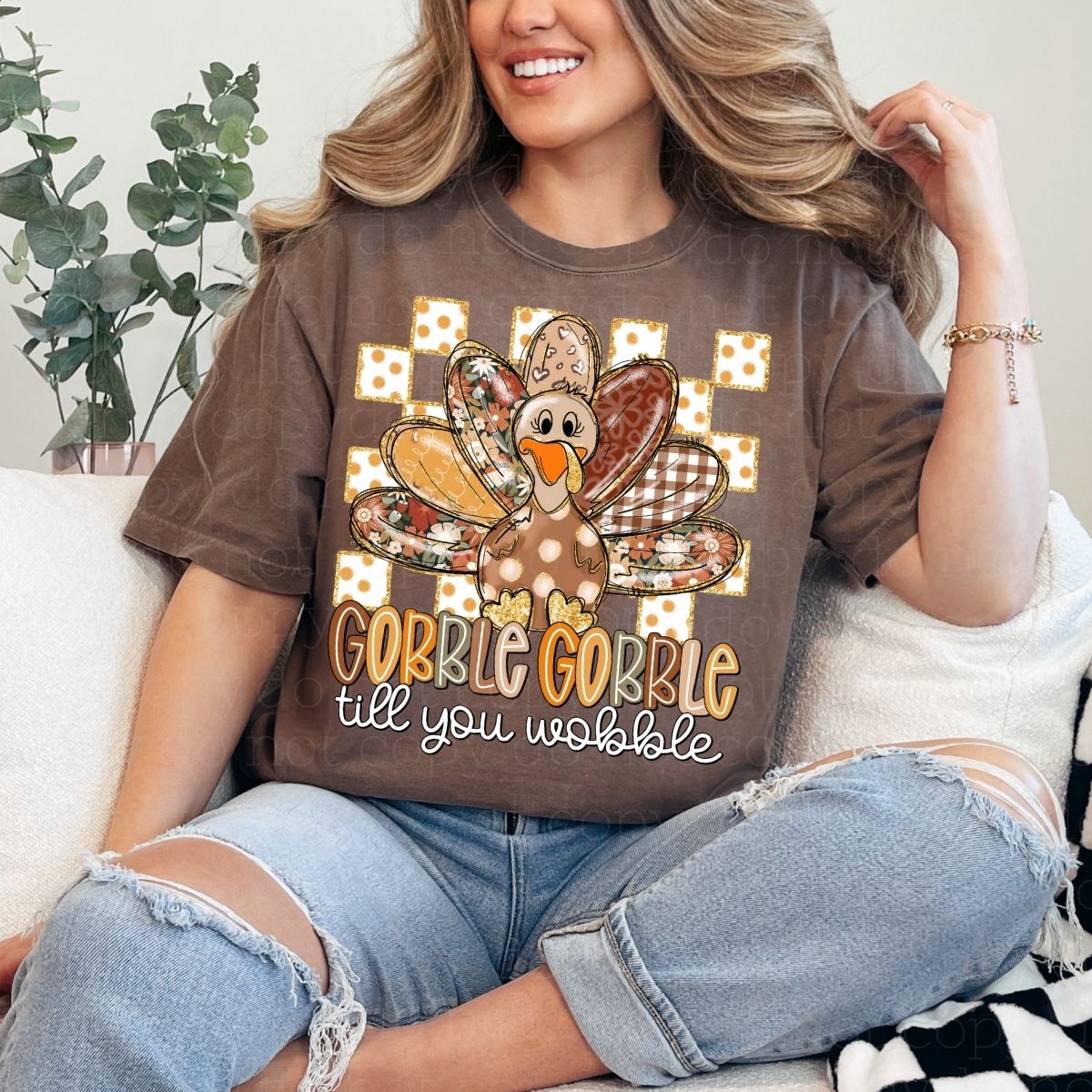 GOBBLE GOBBLE TILL YOU WOBBLE - DTF TRANSFER